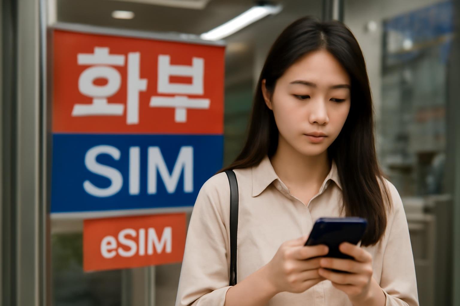 Foreigner activating a Korean SIM card at a mobile carrier store