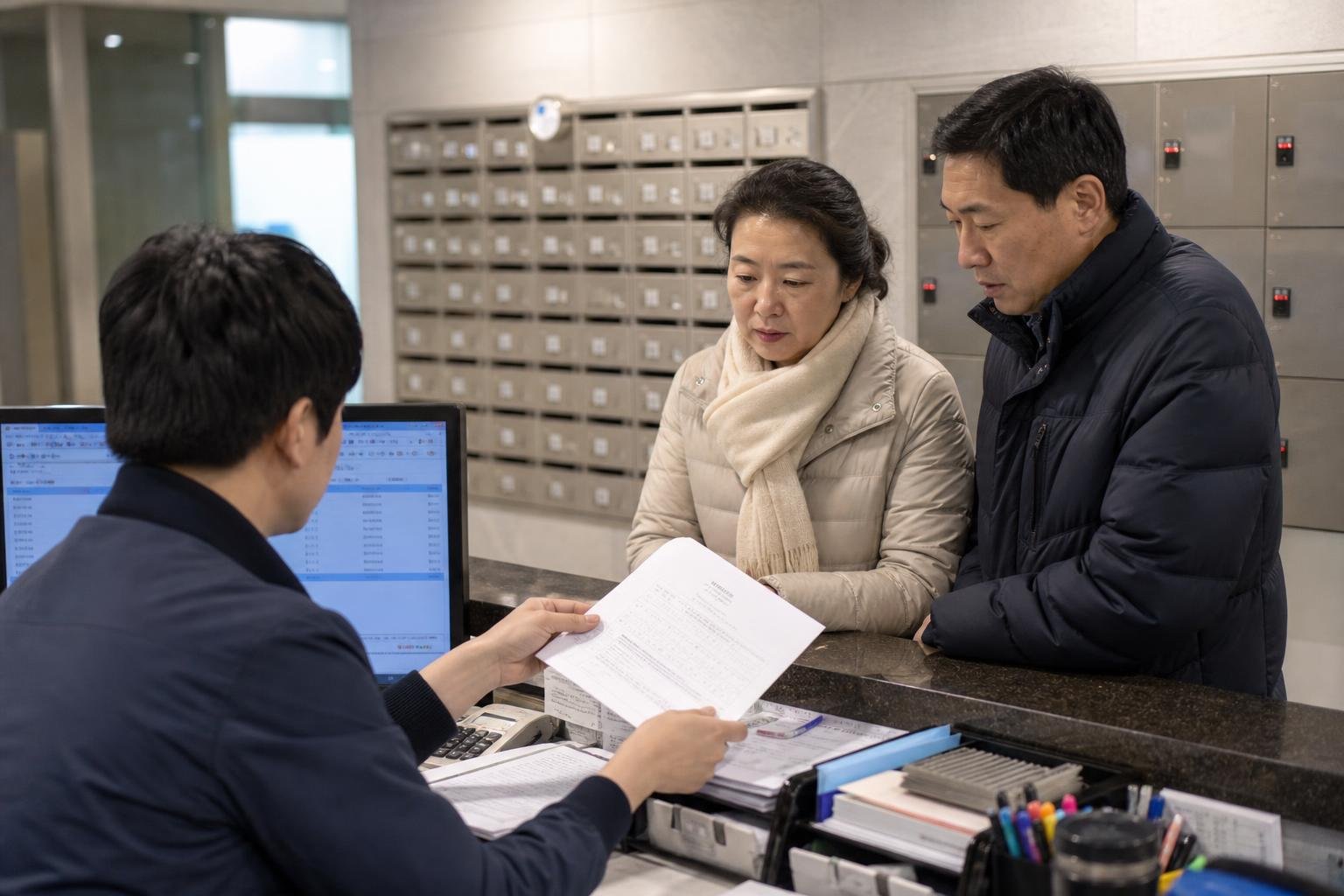 Korean apartment statement highlighting management costs, usage charges and the long-term repair reserve